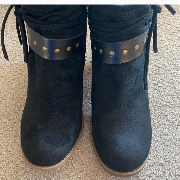 Roxy Dallas Chunky Block Black Ankle Boots Women’s Size 7.5 - Picture 5 of 11